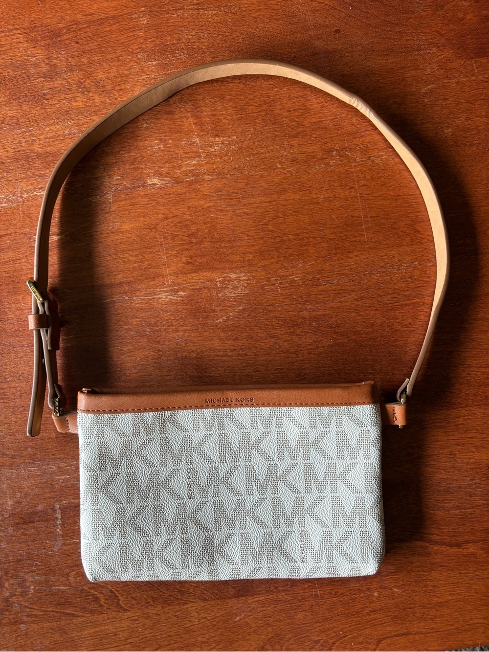 Michael Kors Signature Small Belt Bag in Vanilla